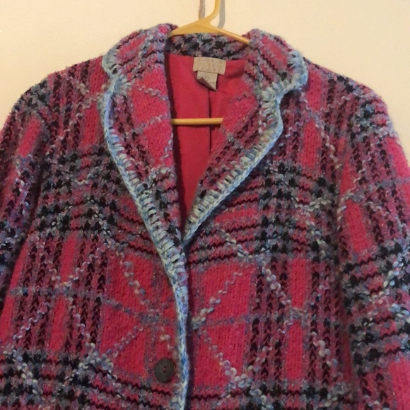 Beautiful Knitted Pea Coat By Sigrid Olsen Sport - Picture 3 of 14